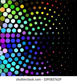 Spotted colorful vector background. Abstract halftone illustration pattern. Vintage texture
