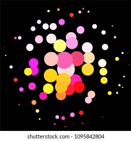 Spotted colorful vector background. Abstract halftone illustration pattern. Vintage texture
