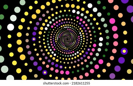 Spotted colorful vector background. Abstract halftone illustration pattern. Vintage texture