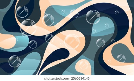 Spotted contrast wallpaper with transparent bubbles. An excellent background for designing social media pages, posters, presentations, outdoor advertising and your other projects. Vector.