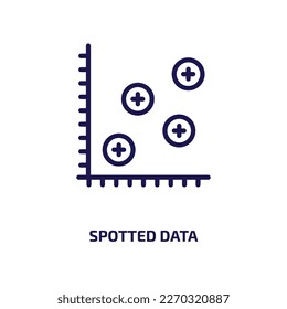 spotted data icon from user interface collection. Thin linear spotted data, data, antenna outline icon isolated on white background. Line vector spotted data sign, symbol for web and mobile