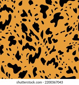 Spotted deer skin seamless pattern. Animal skin vector abstract background. 
