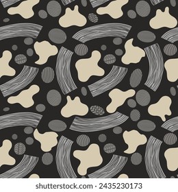 Spotted doodle seamless pattern. Hand drawn background for your design. Textile, packaging, blog decoration, banner, poster, wrapping paper. Vector. 