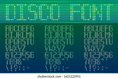 Spotted Dotted Disco Font in Different Variants