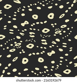 Spotted eagle ray fish skin seamless pattern, animal print dots curved abstract background for textile cover wrapping paper templates. Vector Illustration