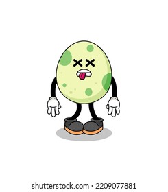 Spotted Egg Mascot Illustration Is Dead , Character Design