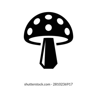 Spotted forest mushroom or toadstool icon illustration