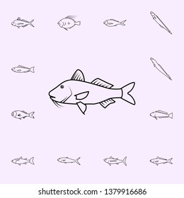 spotted goatfish icon. Fish icons universal set for web and mobile