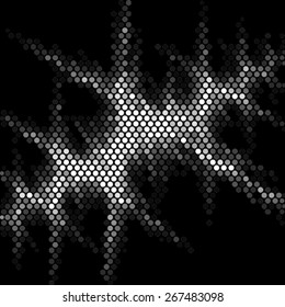 Spotted grunge abstract halftone effect. Vecor light illustration background 
