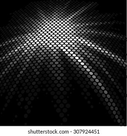 Spotted grunge abstract halftone effect. Star light vector illustration background 