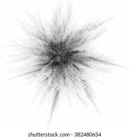 Spotted grunge abstract halftone effect. Monochrome star light vector illustration background 
