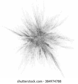 Spotted grunge abstract halftone effect. Monochrome star light vector illustration background 