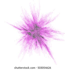 Spotted grunge abstract halftone effect. Colorful purple star light vector illustration background
