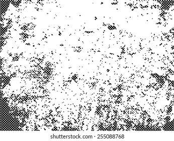 Spotted grunge abstract line background halftone effect. Vector illustration.