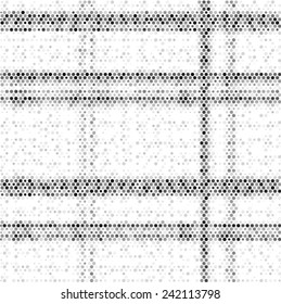 Spotted grunge grid texture. Polka dot. Vector illustration background