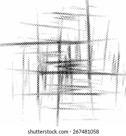 Spotted grunge grid texture. Polka dot illustration 