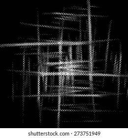 Spotted grunge grid texture. Polka dot vector illustration background