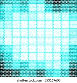 Spotted halftone grunge blue light line background. Abstract dotted vector illustration background. Abstract grunge grid polka dot background pattern