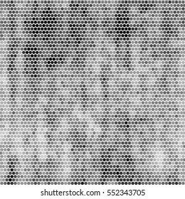 Spotted halftone grunge line background. Abstract dotted vector illustration background. Abstract grunge grid polka dot background pattern