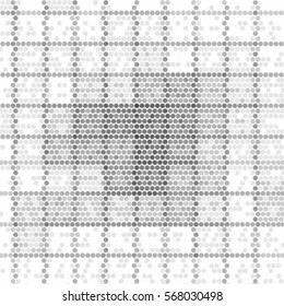 Spotted halftone grunge line background. Abstract vector illustration background. Grunge grid polka dot background pattern