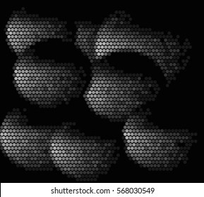 Spotted halftone grunge line background. Abstract vector illustration background. Grunge grid polka dot background pattern