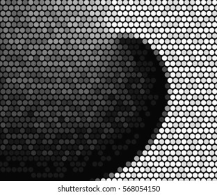 Spotted halftone grunge line background. Abstract vector illustration background. Grunge grid polka dot background pattern