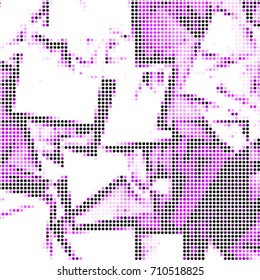 Spotted halftone grunge line background. Abstract colorful vector illustration background. Grunge grid polka dot background pattern
