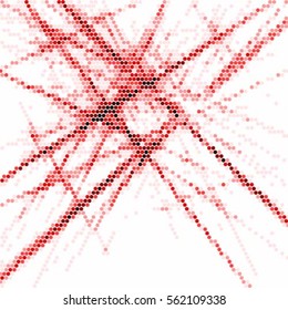 Spotted halftone grunge line red vector background. Abstract dotted illustration background. Abstract grunge grid polka dot background pattern
