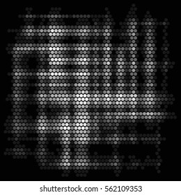 Spotted halftone grunge line vector background. Abstract dotted illustration background. Abstract grunge grid polka dot background pattern
