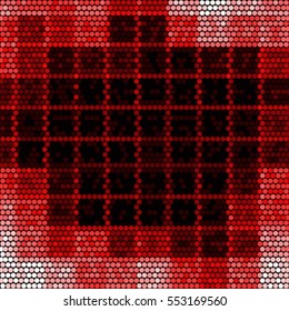 Spotted halftone grunge red light line background. Abstract dotted vector illustration background. Abstract grunge grid polka dot background pattern