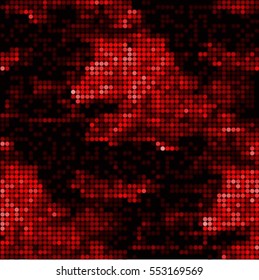 Spotted halftone grunge red light line background. Abstract dotted vector illustration background. Abstract grunge grid polka dot background pattern