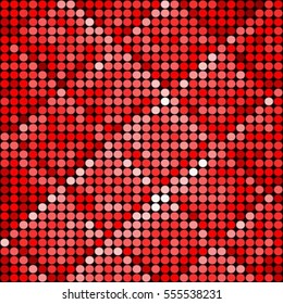 Spotted halftone grunge red light line background. Abstract dotted vector illustration background. Abstract grunge grid polka dot background pattern