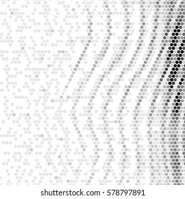 Spotted halftone grunge vector line background. Abstract illustration background. Grunge grid polka dot background pattern