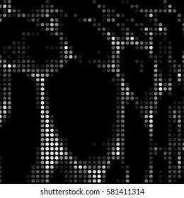 Spotted halftone grunge vector line background. Abstract illustration background. Grunge grid polka dot background pattern