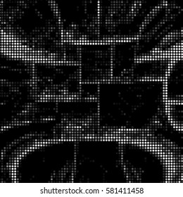 Spotted halftone grunge vector line background. Abstract illustration background. Grunge grid polka dot background pattern