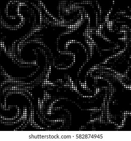 Spotted halftone grunge vector line background. Abstract illustration background. Grunge grid polka dot background pattern