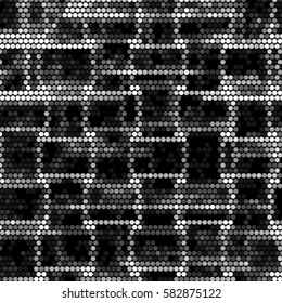 Spotted halftone grunge vector line background. Abstract illustration background. Grunge grid polka dot background pattern