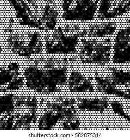 Spotted halftone grunge vector line background. Abstract illustration background. Grunge grid polka dot background pattern