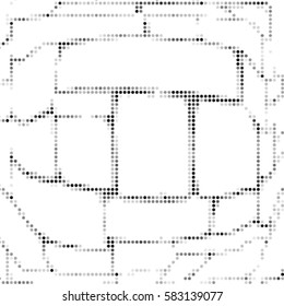 Spotted halftone grunge vector line background. Abstract illustration background. Grunge grid polka dot background pattern