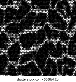 Spotted halftone grunge vector line background. Abstract illustration background. Grunge grid polka dot background pattern