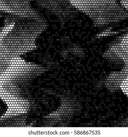 Spotted halftone grunge vector line background. Abstract illustration background. Grunge grid polka dot background pattern