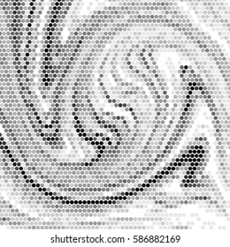 Spotted halftone grunge vector line background. Abstract illustration background. Grunge grid polka dot background pattern