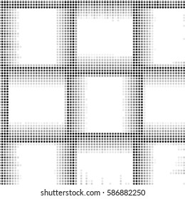 Spotted halftone grunge vector line background. Abstract illustration background. Grunge grid polka dot background pattern