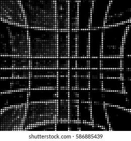 Spotted halftone grunge vector line background. Abstract illustration background. Grunge grid polka dot background pattern