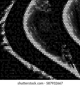 Spotted halftone grunge vector line background. Abstract illustration background. Grunge grid polka dot background pattern
