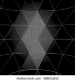 Spotted halftone grunge vector line background. Abstract illustration background. Grunge grid polka dot background pattern