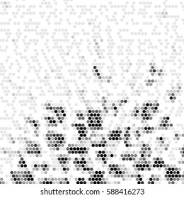 Spotted halftone grunge vector line background. Abstract illustration background. Grunge grid polka dot background pattern