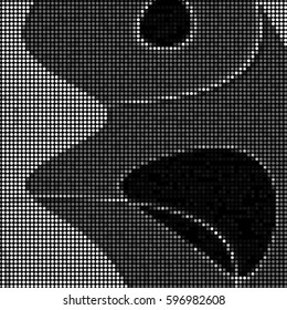 Spotted halftone grunge vector line background. Abstract illustration background. Grunge grid polka dot background pattern