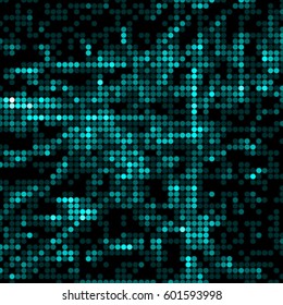 Spotted halftone grunge vector line background. Abstract blue light colorful illustration background. Grunge grid polka dot background pattern