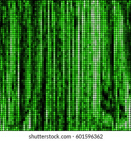 Spotted halftone grunge vector line background. Abstract green light colorful illustration background. Grunge grid polka dot background pattern
